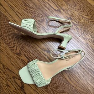 NEVER WORN Reformation Mint Green Slingback Heels size 7.5